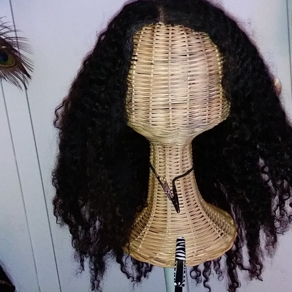 100% human hair Kinky-Curly lace front wig